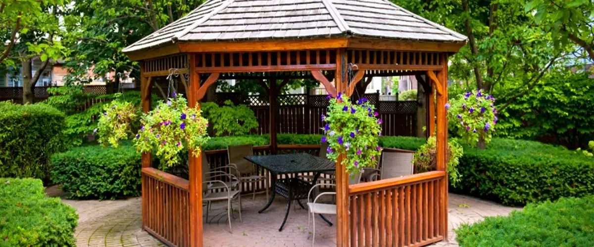 Gazebo in garden