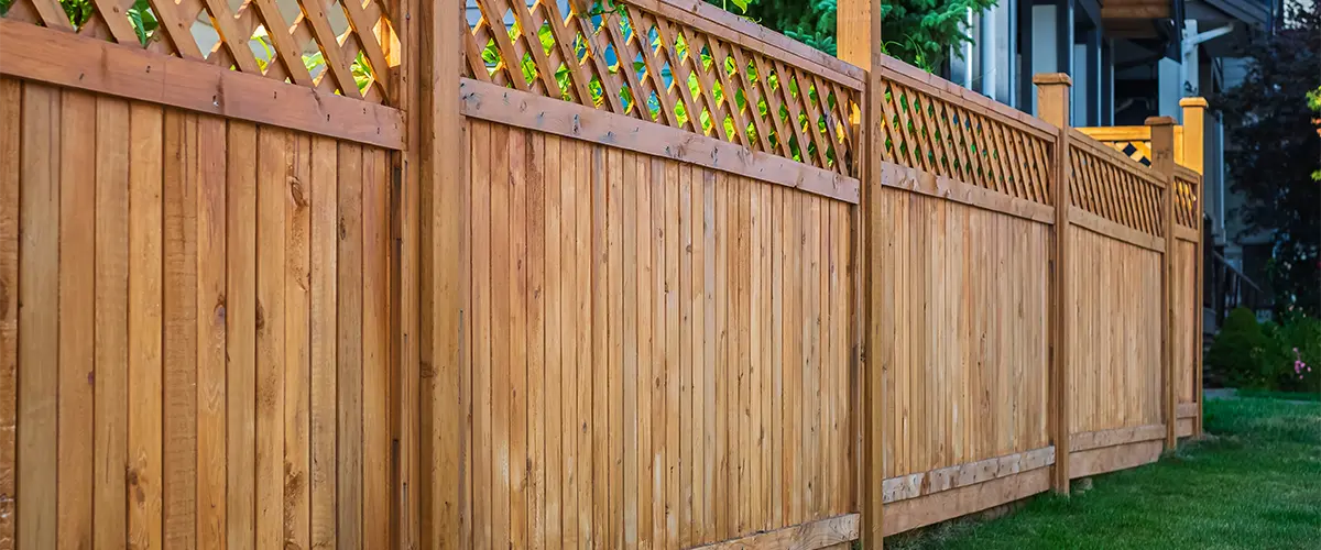 Cedar privacy fence