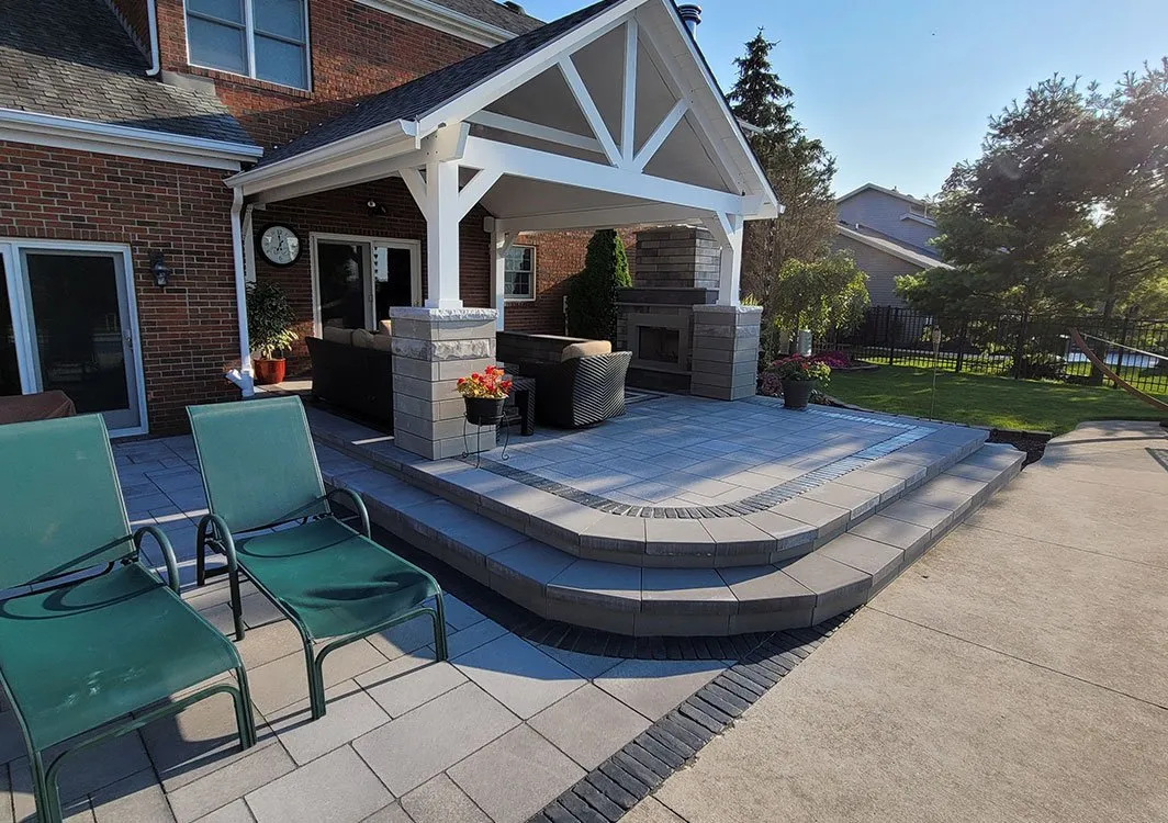 paver patio custom made outdoor living space gallery