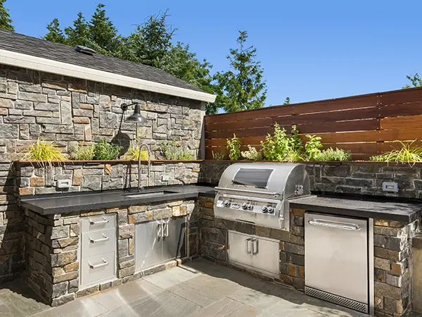 outdoor kitchen custom made rebuild