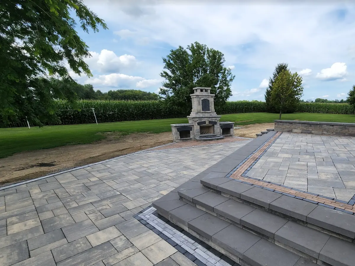 landscape installation bryan fireplace paver patio