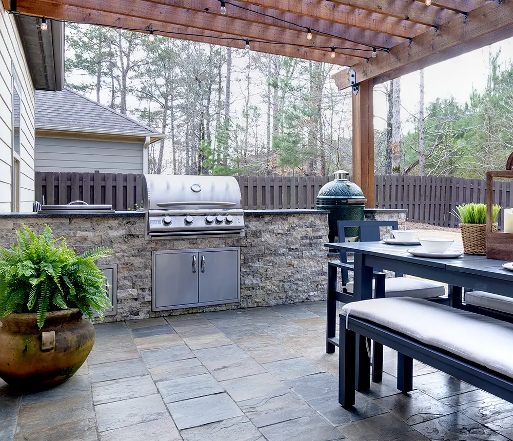 outdoor kitchen with grill